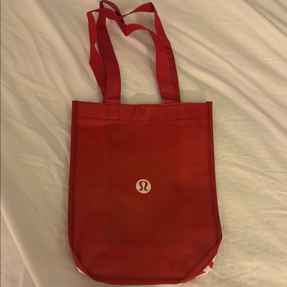 lululemon athletica Red shopping tote bag- small